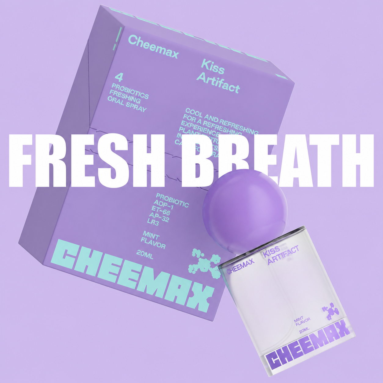 Cheemax Probiotic Oral Spray 20ml - Fresh Breath & Oral Care, Sugar-Free, Portable, Long-Lasting Freshness