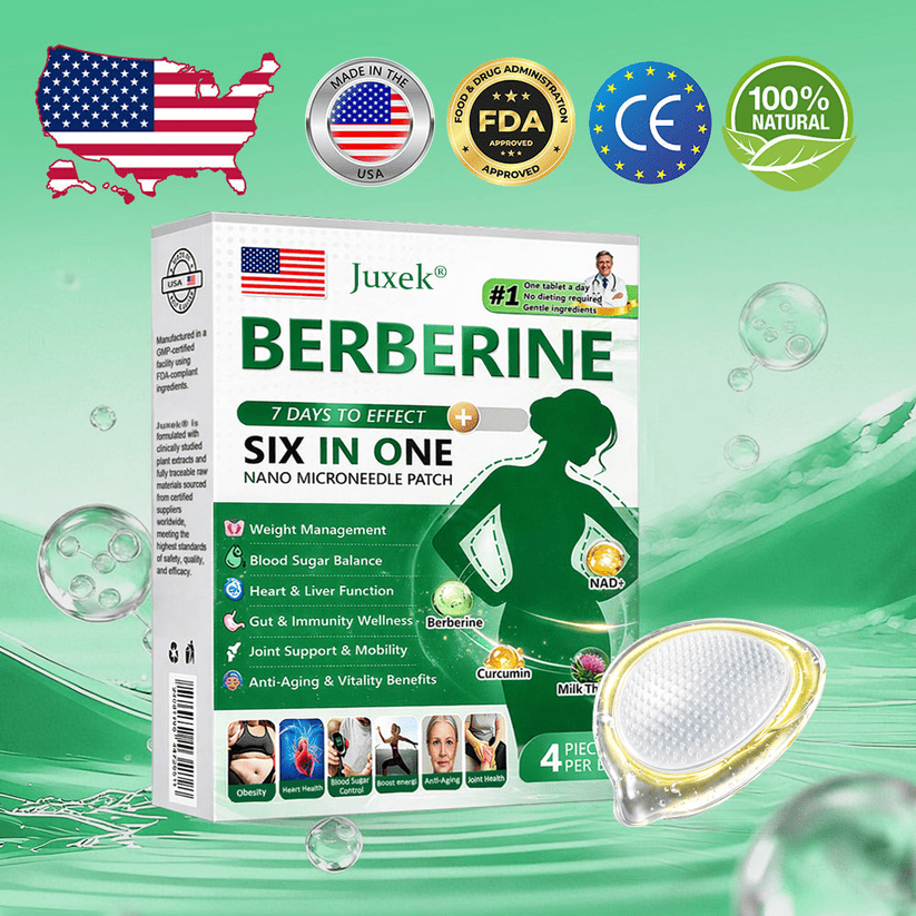🏆Hot-Sale⚡Juxek Berberine-6-In-1-Nano Microneedle Patch