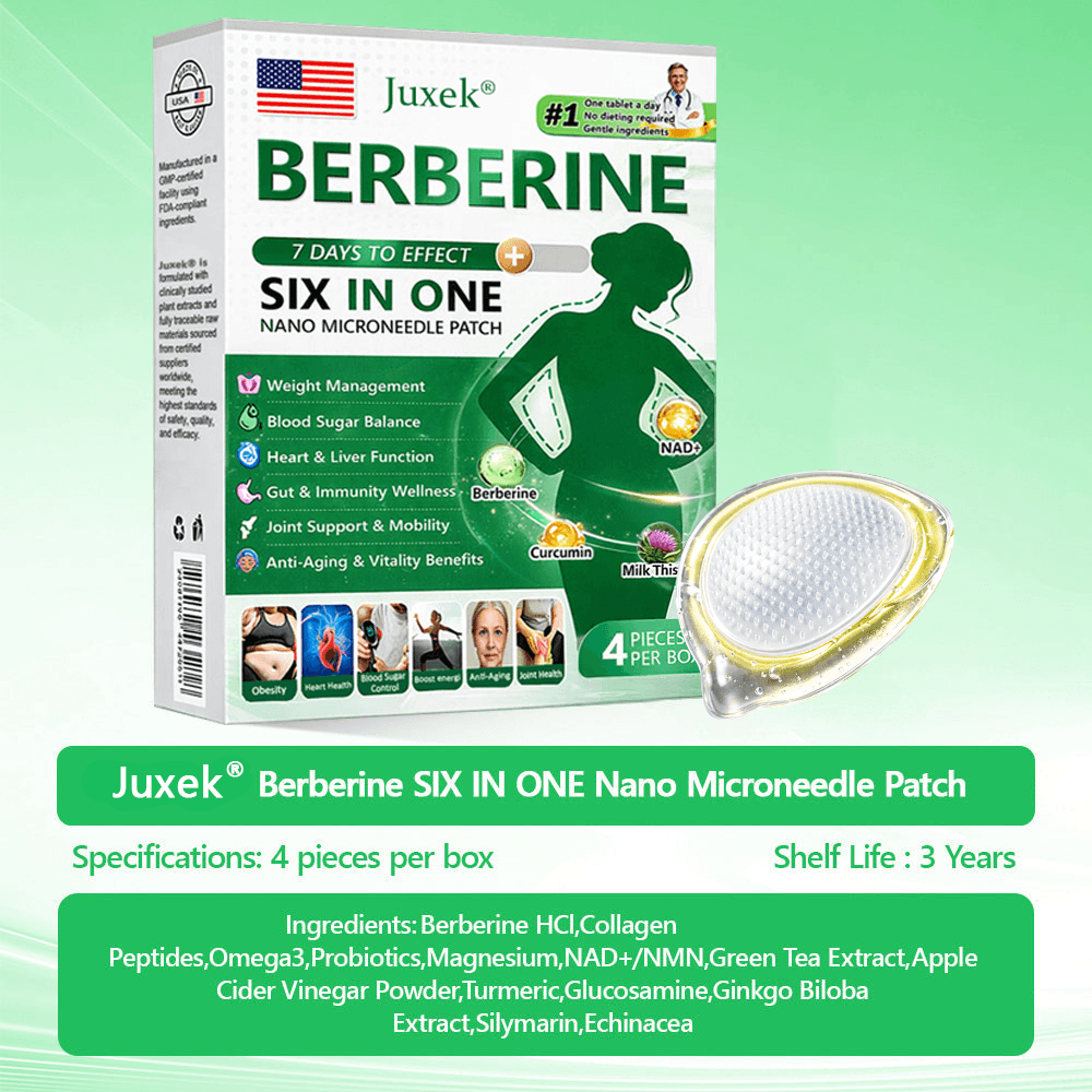 🏆Hot-Sale⚡Juxek Berberine-6-In-1-Nano Microneedle Patch