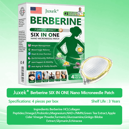 🏆Hot-Sale⚡Juxek Berberine-6-In-1-Nano Microneedle Patch
