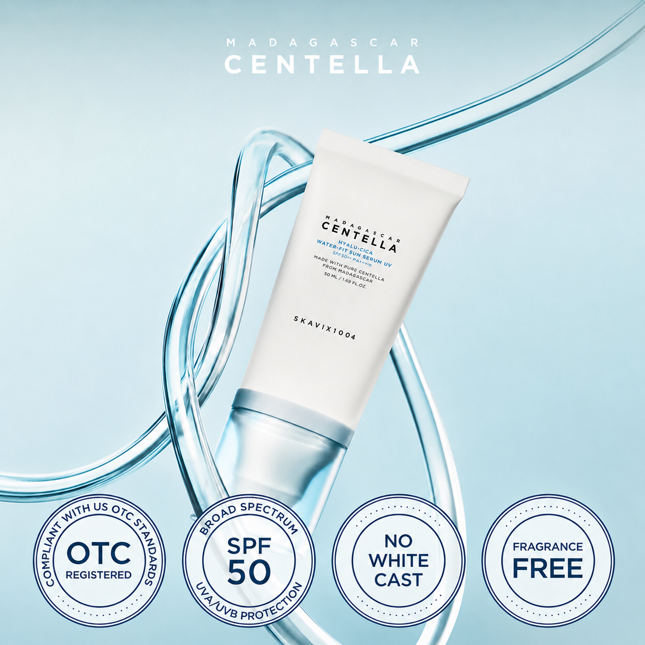 💧50% OFF - Hyalu-Cica Water-Fit Sun Serum UV - Daily Use, Korean Sunscreen, Sunscreen for Sensitive Skin
